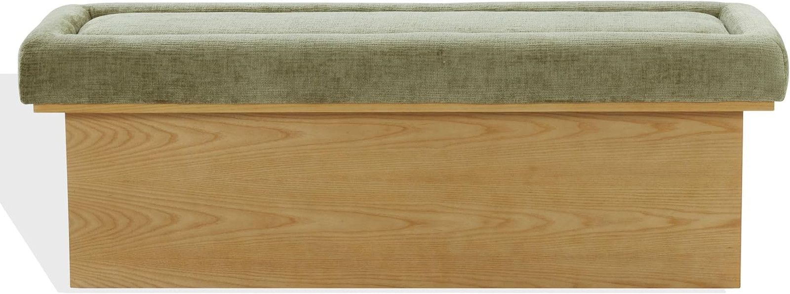 SAFAVIEH Couture Collection – Trudy Olive Green Chenille Upholstered Bench, Full