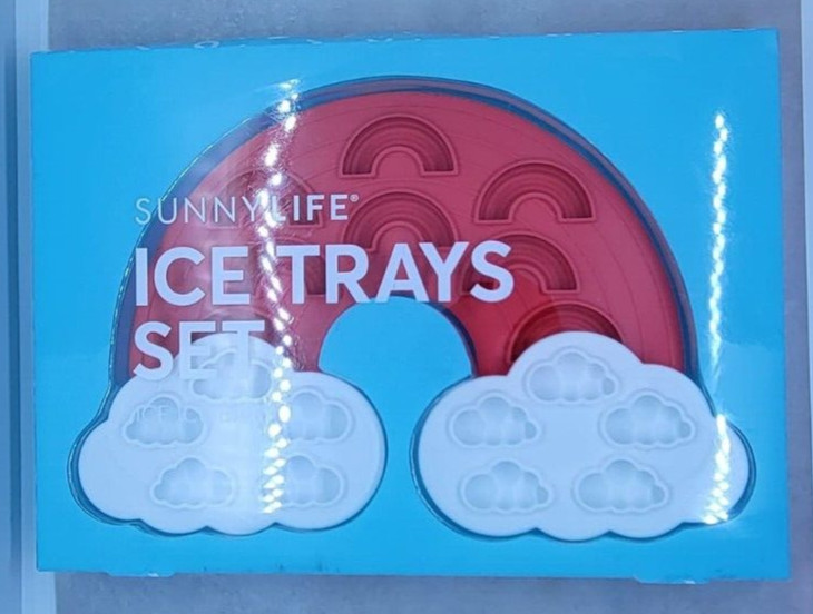 Sunnylife Ice Cubes Silicon Mold Tray Ice Ice Baby Rainbow Clouds Pride New