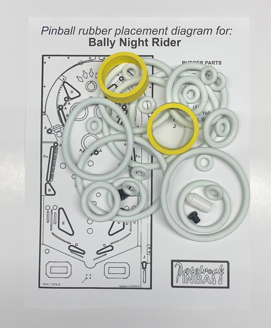 Bally Night Rider Pinball Machine Rubber Ring Kit