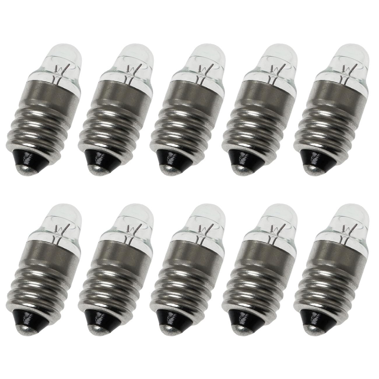 SQXBK 10PCS Mini Screw Base Light Bulbs E10 Flashlight 2.5V
