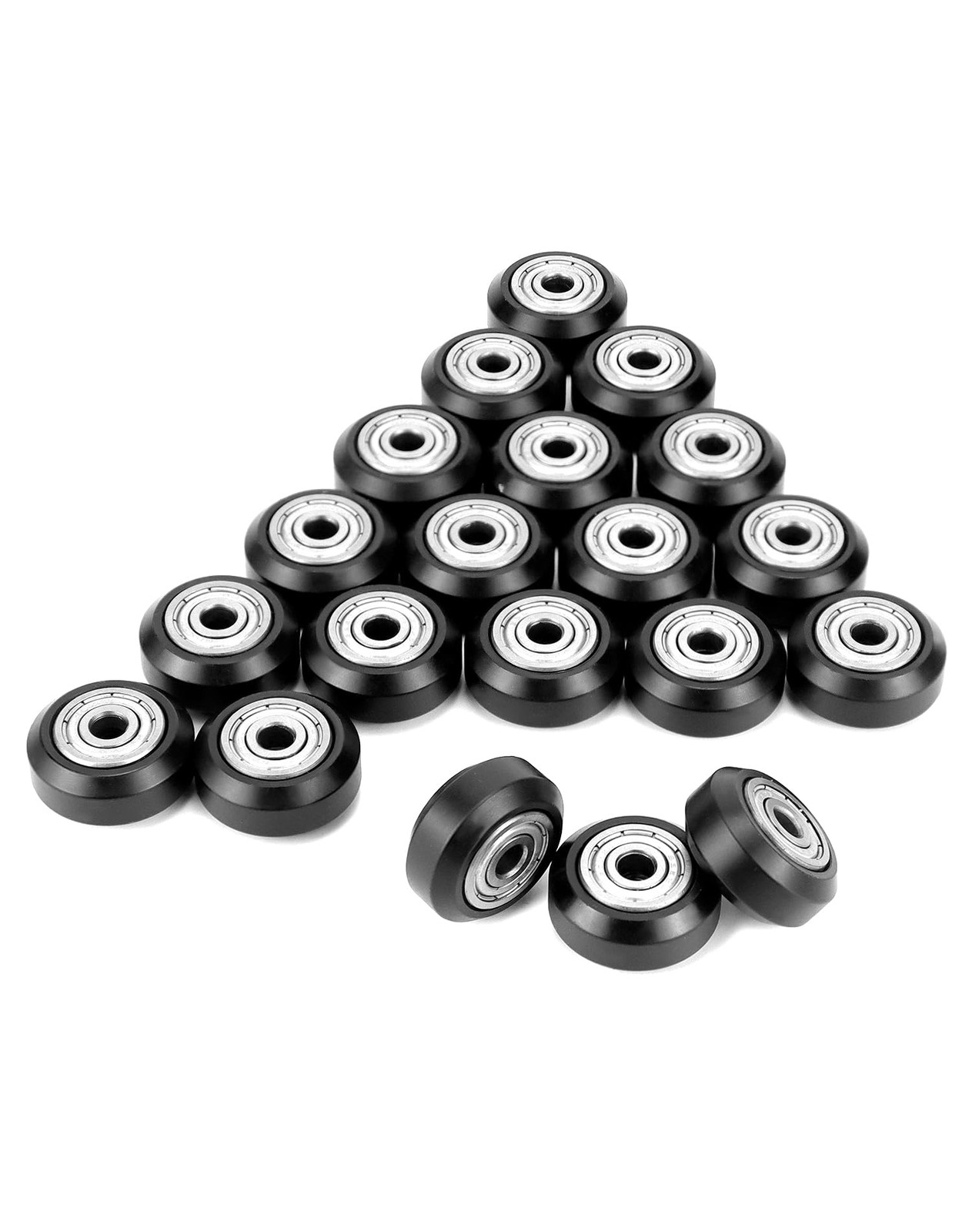 QWORK 3D Printer POM Roller, 20 Pcs High Speed Gantry Wheels, Bearing Wheel,...