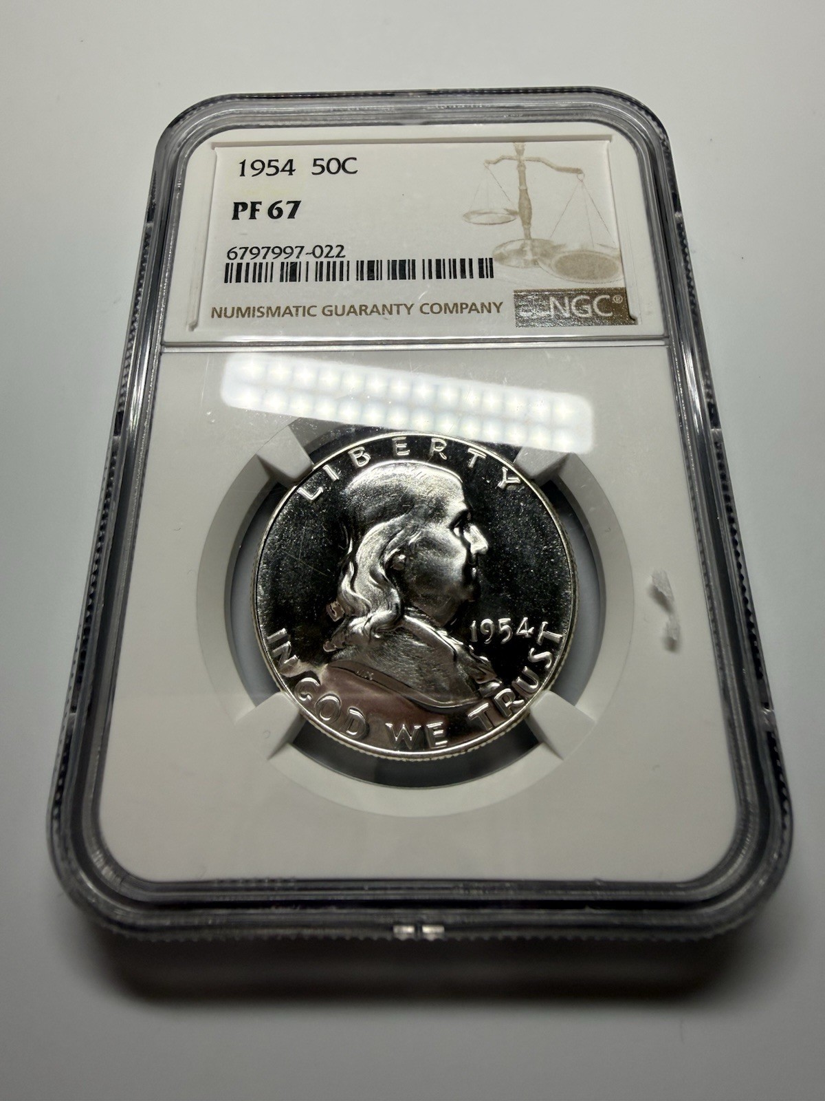 1954 50C PF 67 Silver Franklin Half Dollar NGC