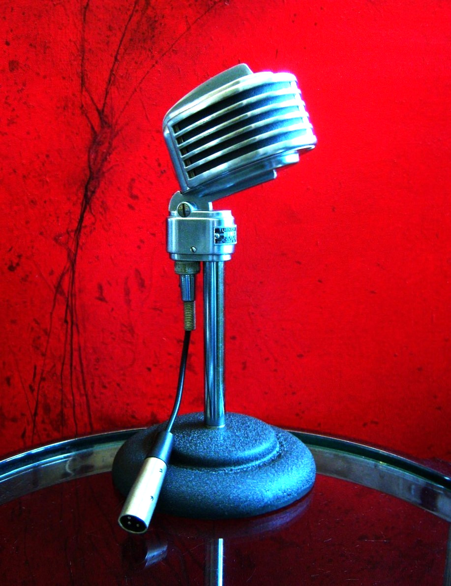 Vintage RARE 1940's Turner 34X crystal microphone modified dynamic w accessories