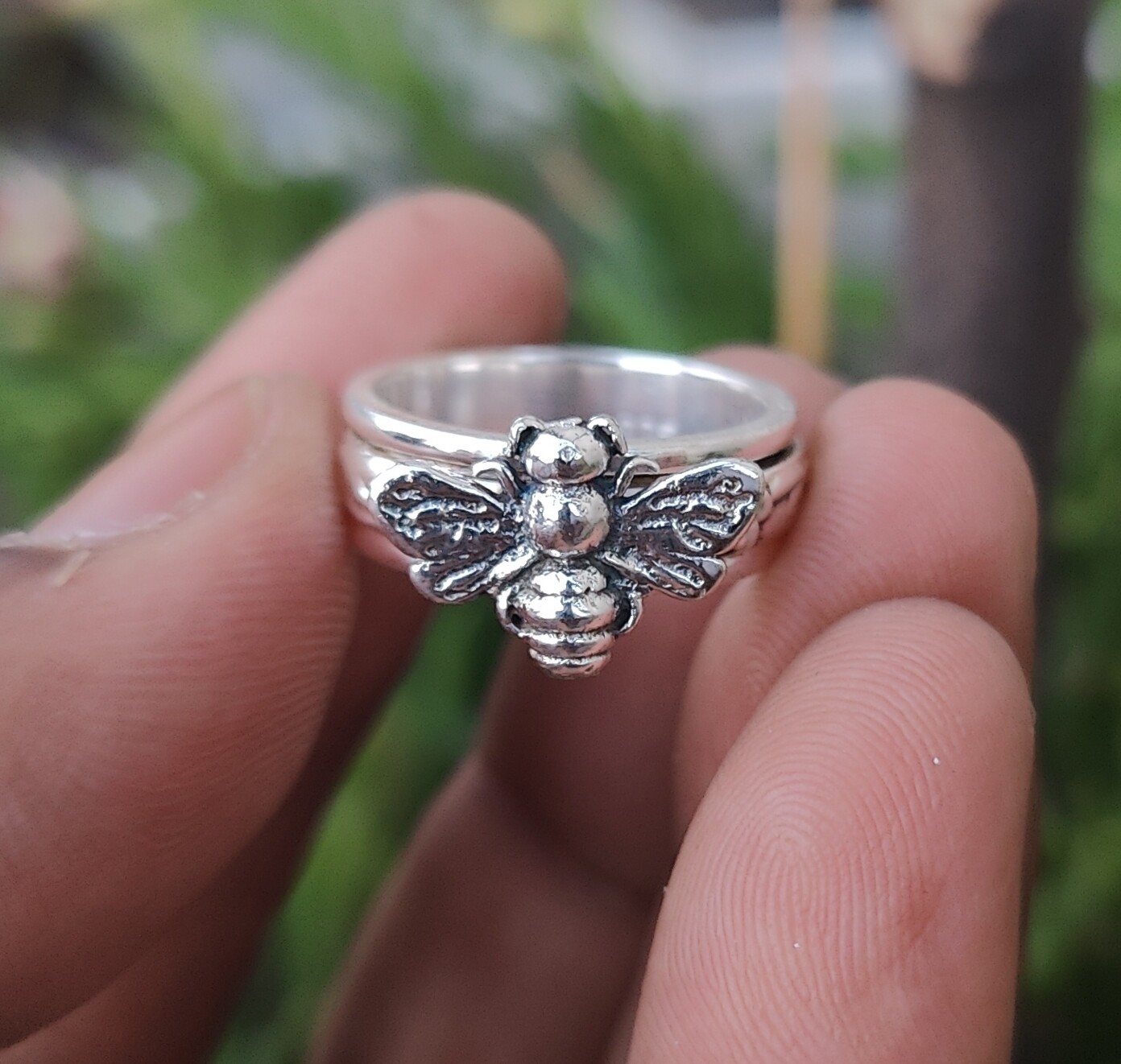 Honeybee 925 Sterling silver Band &Statement Spinner Ring Handmade Ring All Size