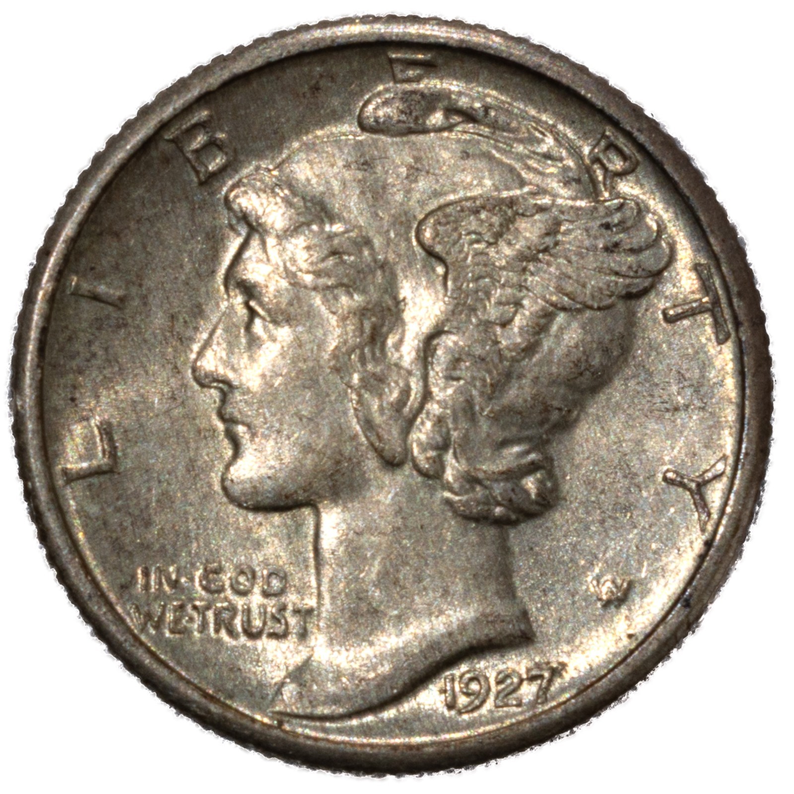1927-P Mercury Dime 10C Philadelphia Brilliant Uncirculated BU+