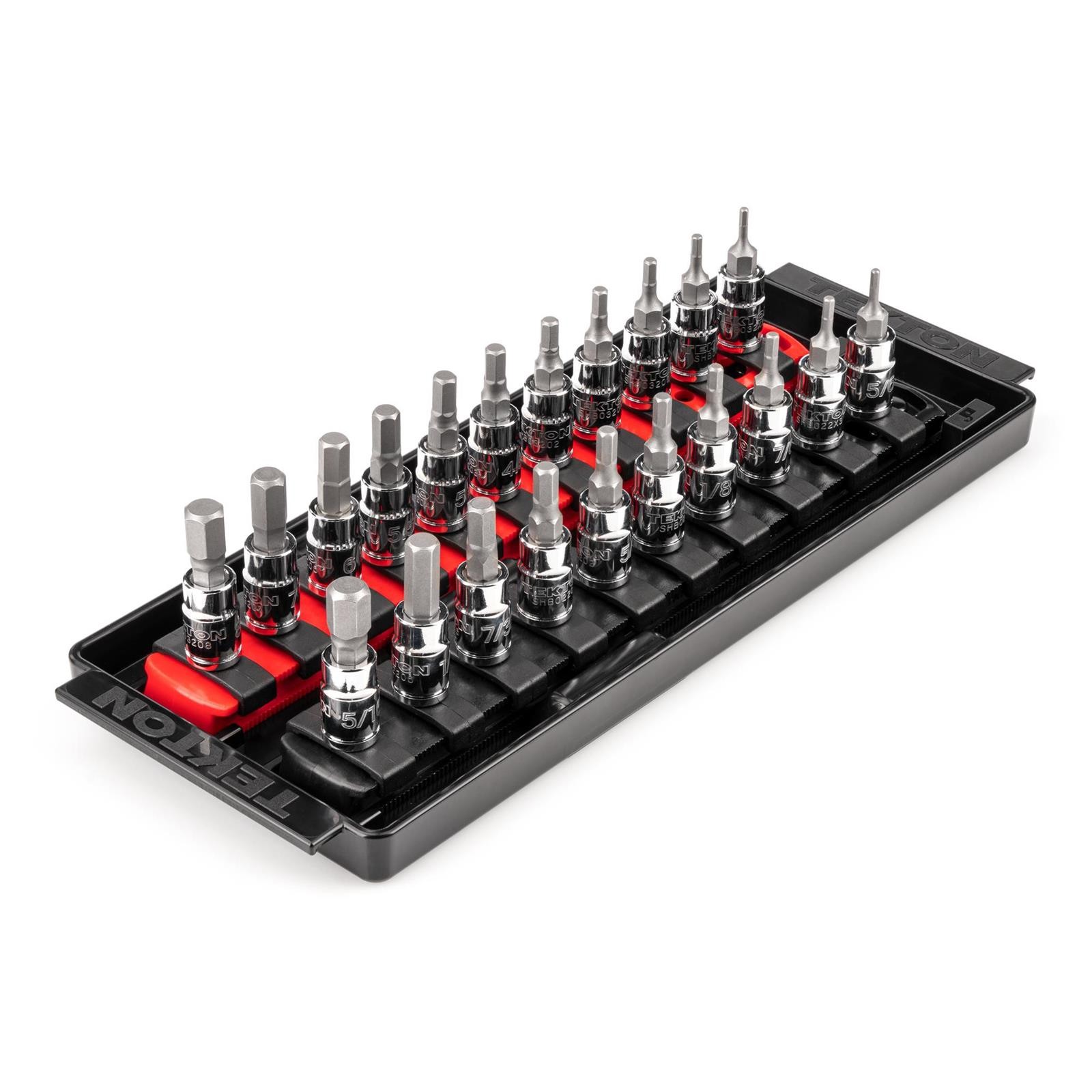 Tekton SHB90203 1/4" Drive Hex Bit Socket Set, 21-Piece