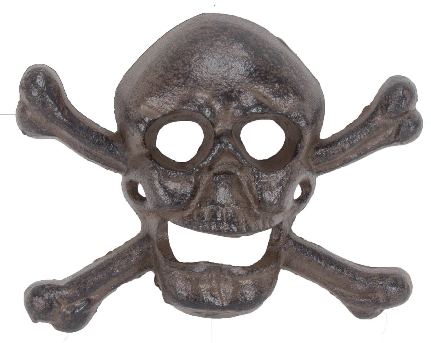 Pirate Skull Cross Bones Cast Iron Beer Bottle Opener Tiki Bar Beach Home Decor