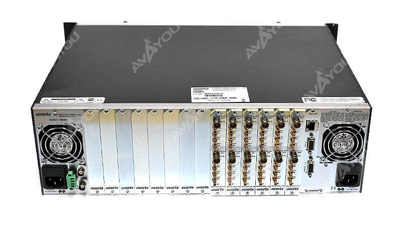 Evertz 7800FR 7800FC & 6x 7800IDA2Q-3G 3G/HD/SD/ASI Dual Video DA 2x4 or 1x8 3RU