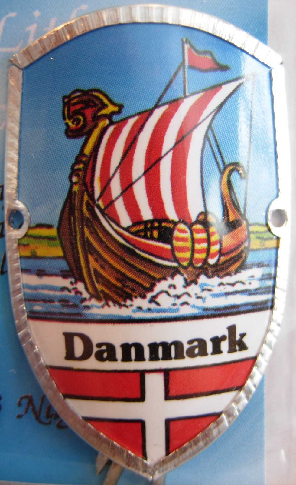 Denmark Danmark Ship New Shield Hiking Badge Stocknagel Medallion G9821