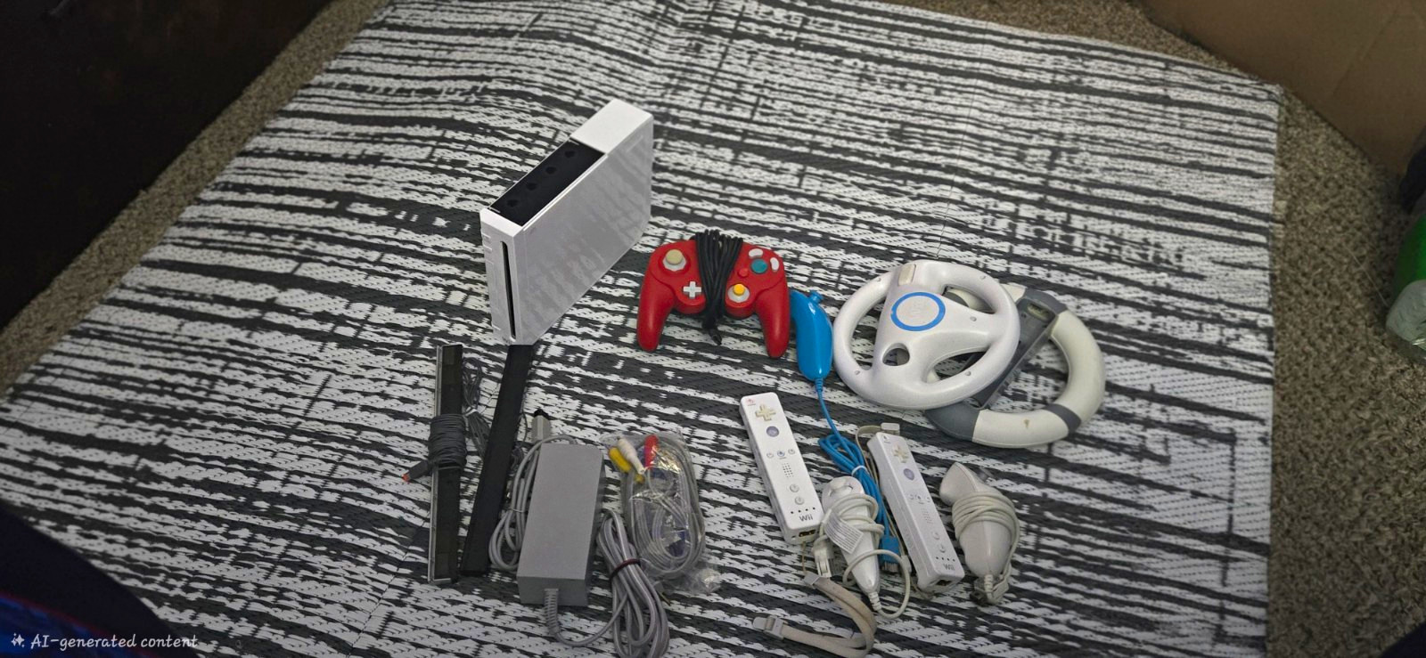 Nintendo Wii RVL-001 Backwards Compatible GameCube Console Bundle + Controllers