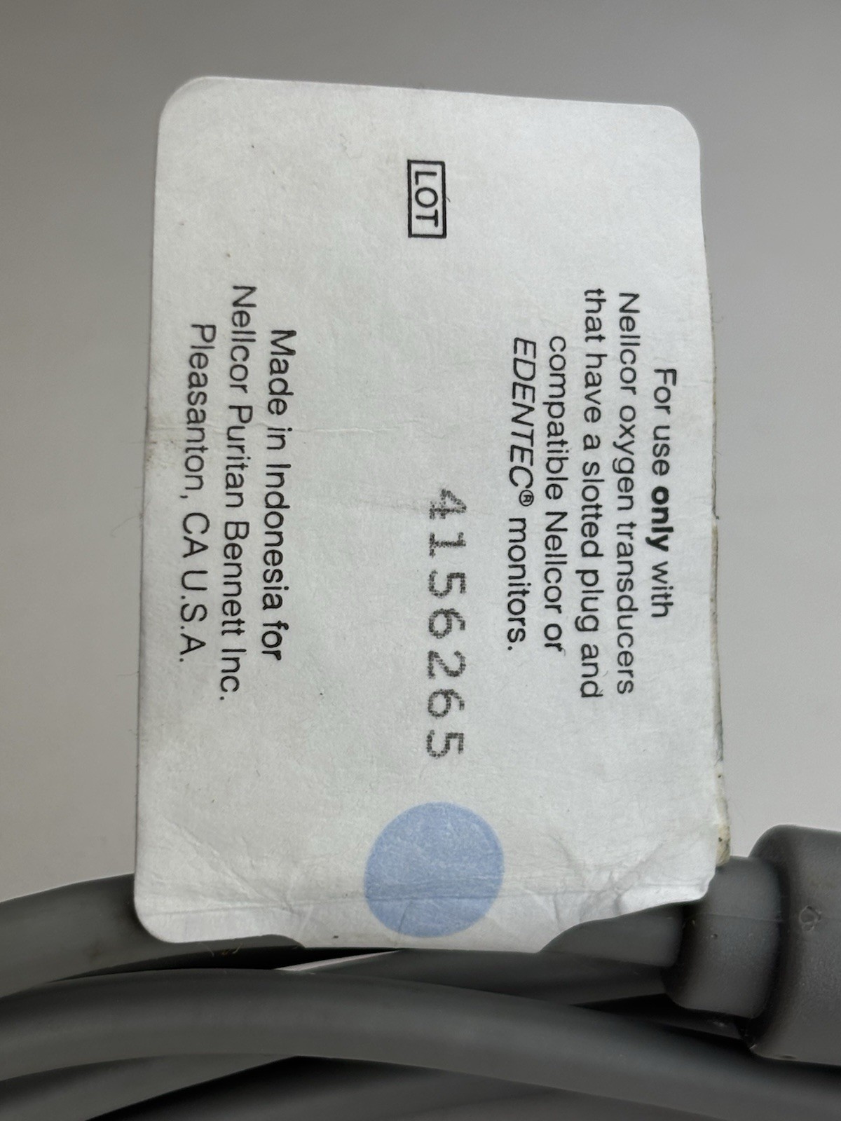 NELLCOR Pulse Oximetry Cable REF SCP-10