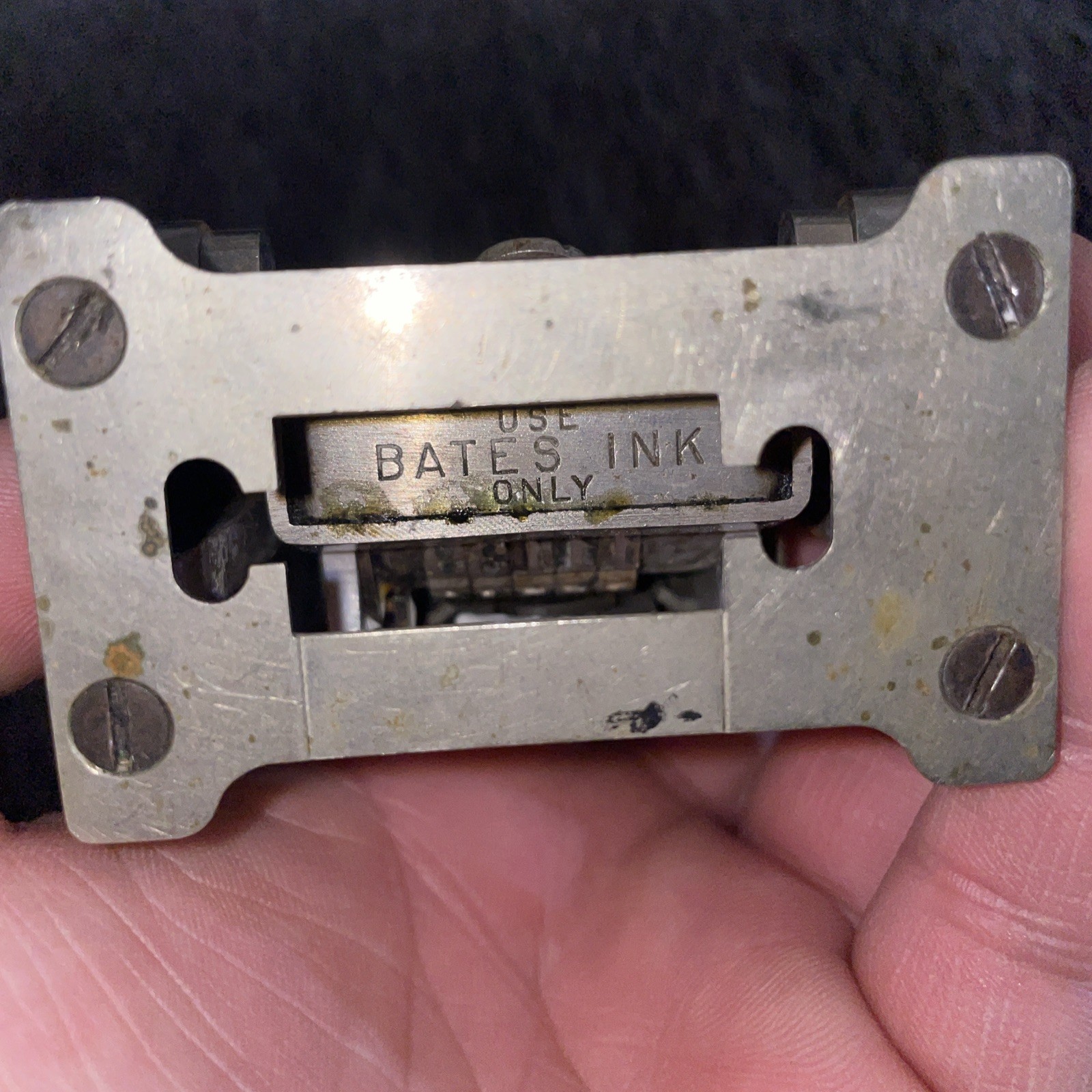 Antique Bates Numbering Machine Stamp Consecutive / Repeat