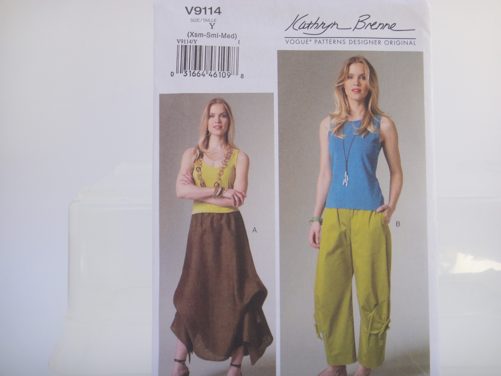 Vogue 9114 V9114, Kathryn Brenne Easy Skirt & Pants PATTERN Sz (XS-M) or (L-XXL)