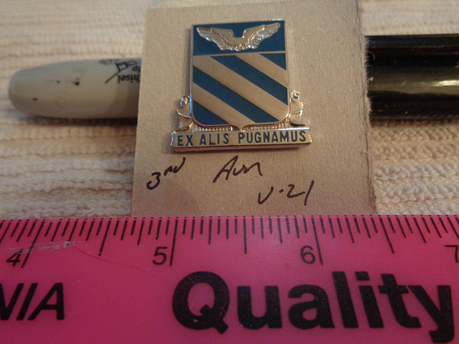 3rd Aviation V-21 Unit Crest, DI, DUI (DRAW#G8)