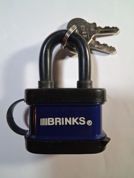 Brinks Padlock - Weather Resistant Cover (New/Unused - Minus Package)