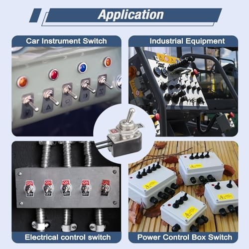 Toggle Switch ON Off 2Pin Toggles Switches SPST 6A Toggle Switch with Leads