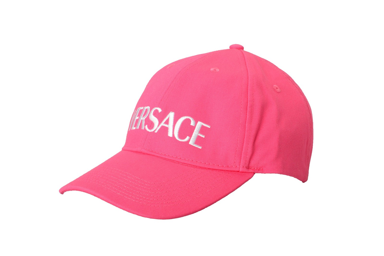 Versace White Logo Embroidery Bright Pink Baseball Cap Hat size 57