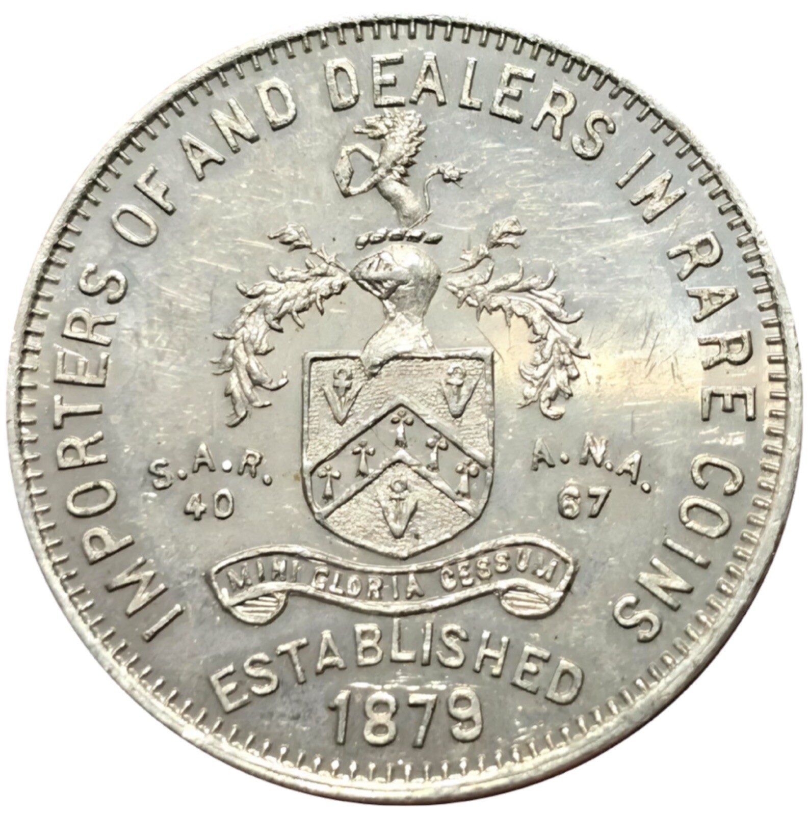 (1884) Providence RI-Pr Unlisted Arnold Numismatic Co Merchant Token Rare Coins