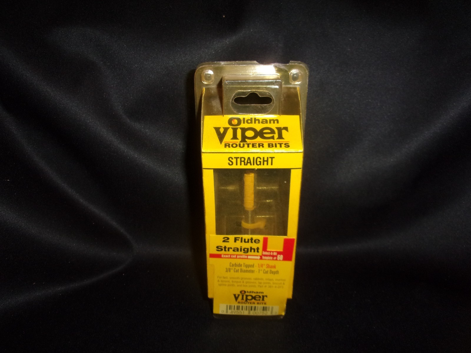 Oldham Viper # 381-4-DFS Router Bit 1/4" Shank 3/8 Diameter 1' Cut Depth