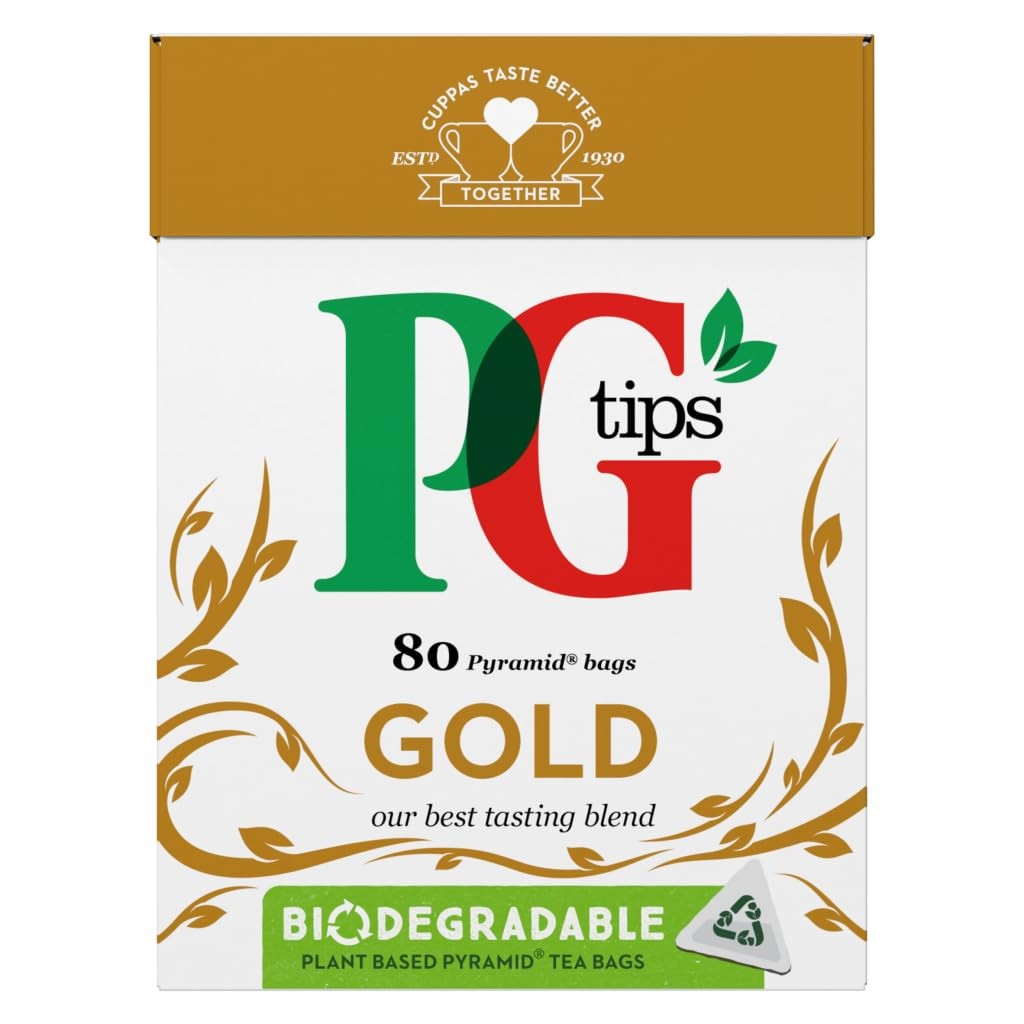 PG Tips Gold Best Tasting Blend (80 Tea Bags) 70 Count (Pack of 1)