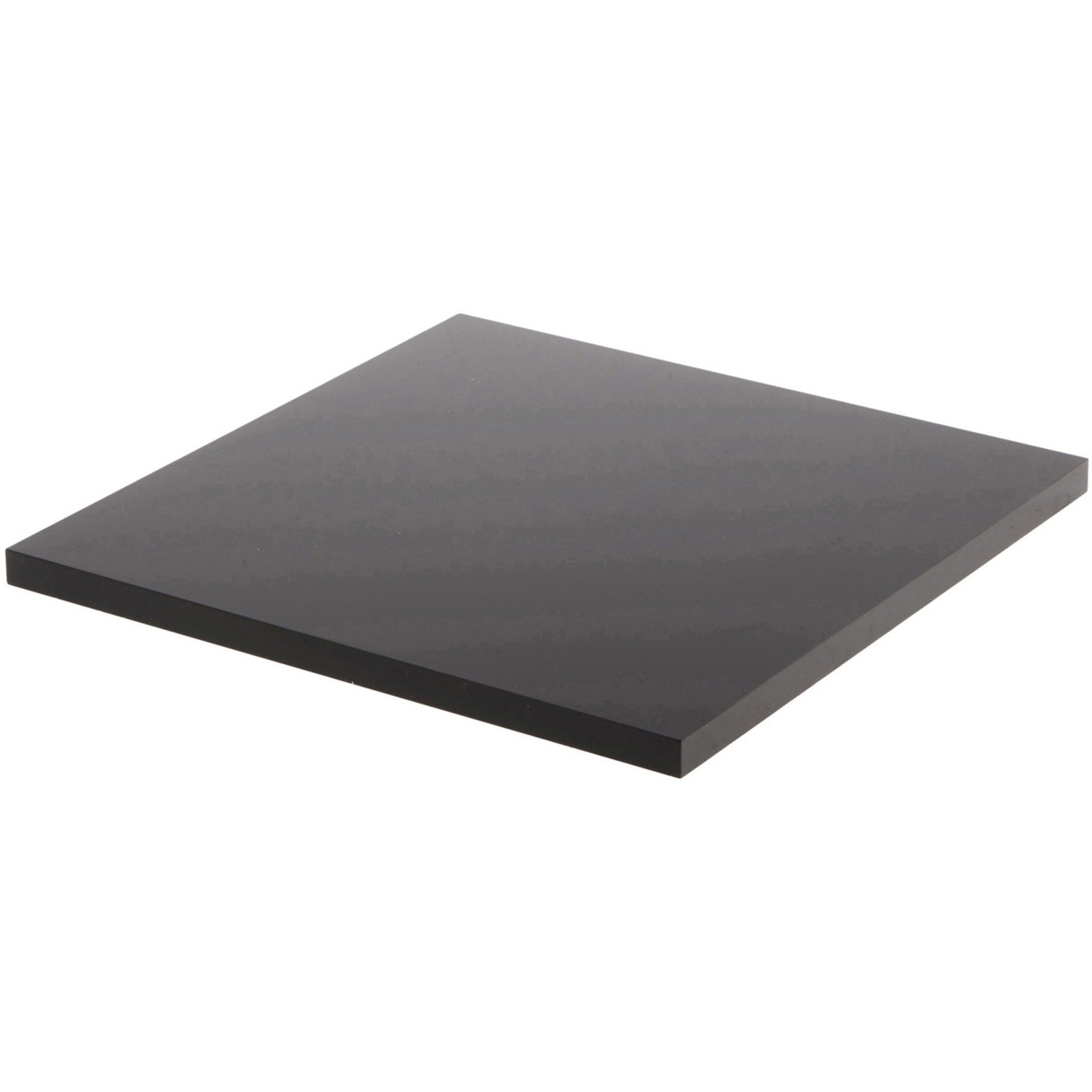 Plymor Black Square Acrylic Display Base, 7" W x 7" D x 0.375" H