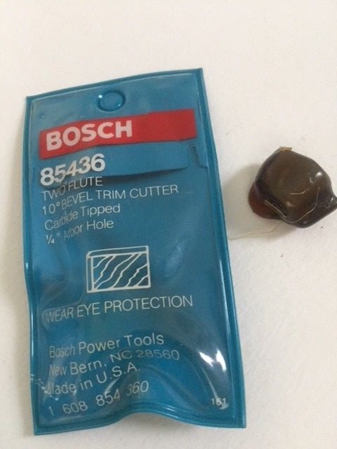 Bosch 85436 Two Flute 10 Degree Bevel Trim Cutter Carbide Tipped 1/4" Arbor Hole