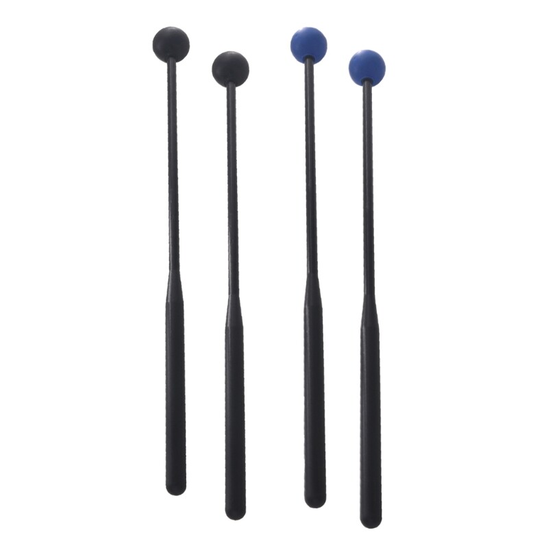 1 Pair Rubber Mallet Smooth Handle Set Beginner Percussion Marimba Playing