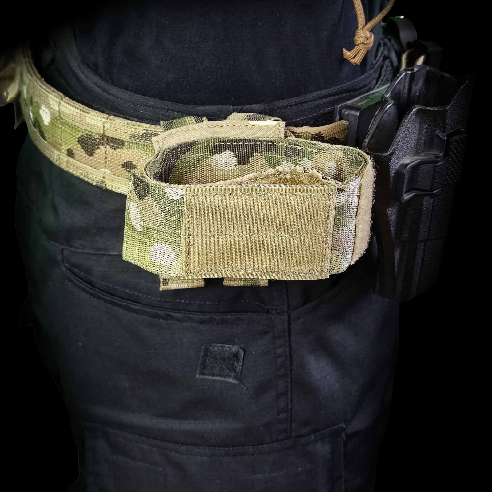 Tactical EI style Belt launcher fixing ring stabilizing ring