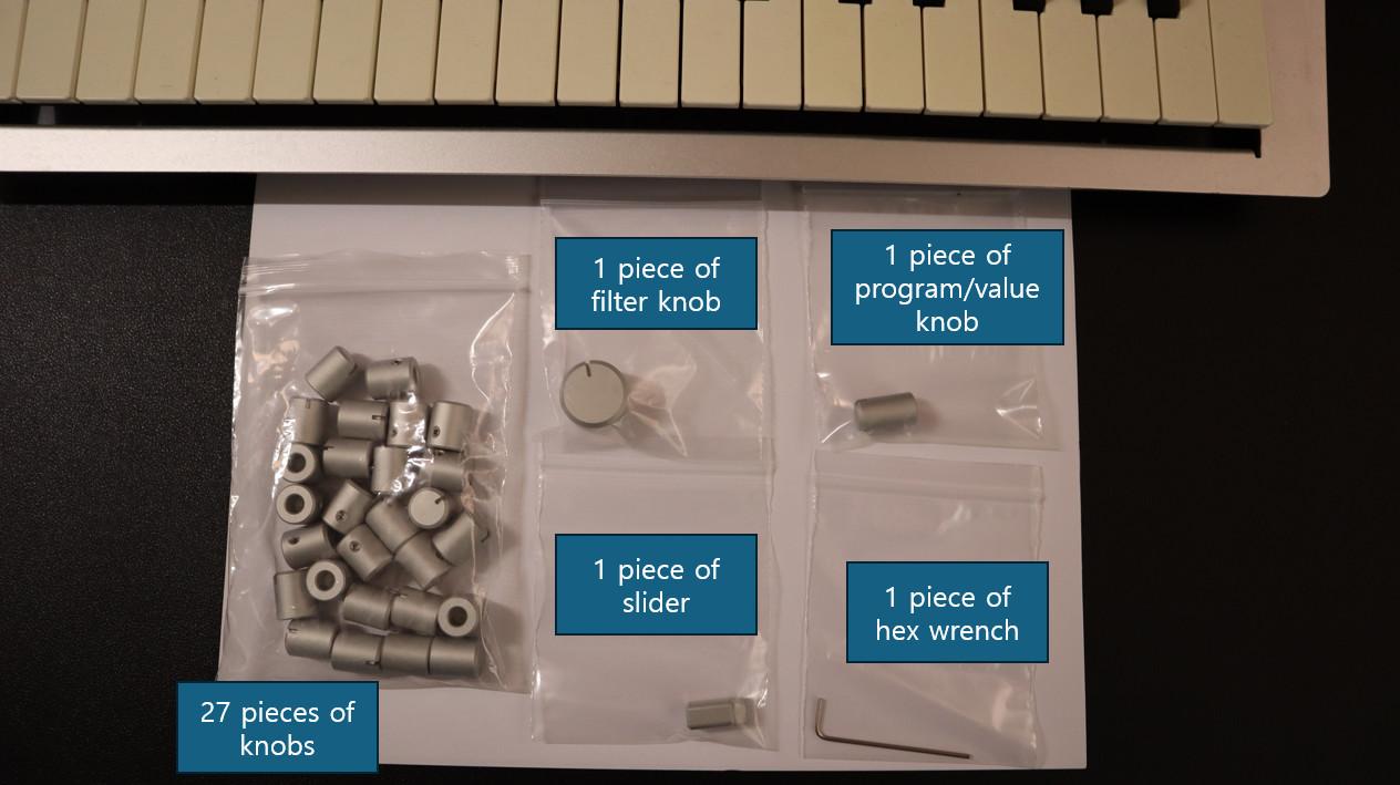 Korg Minilogue Aluminum Knob Replacement Set – Sticky Knob Fix