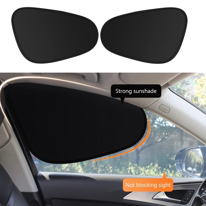 2Pcs Car Side Window Sun Shade Static Cling UV Blocker Visor Extender For Ford