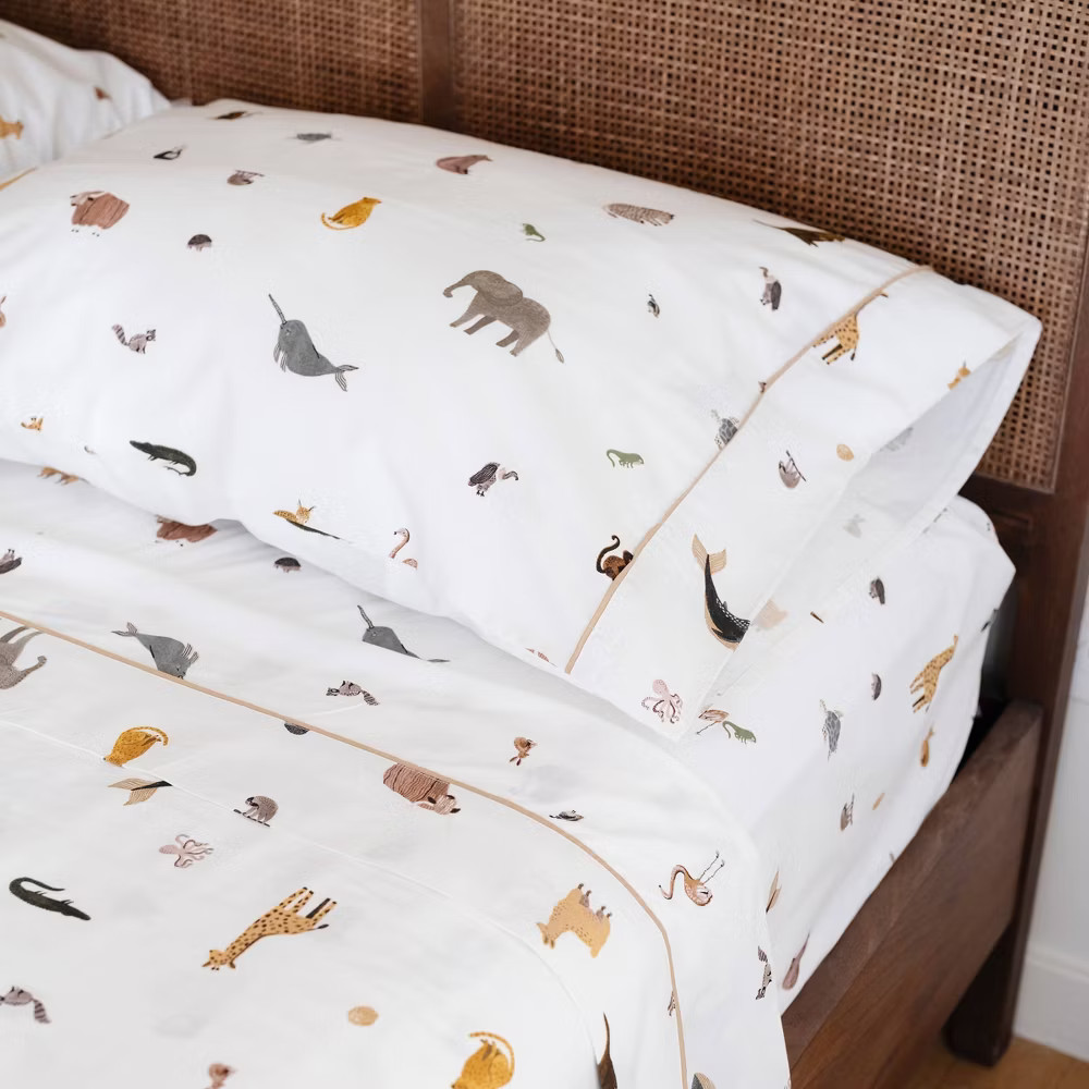 Gathre Menagerie Zoo Animals Sheet Set