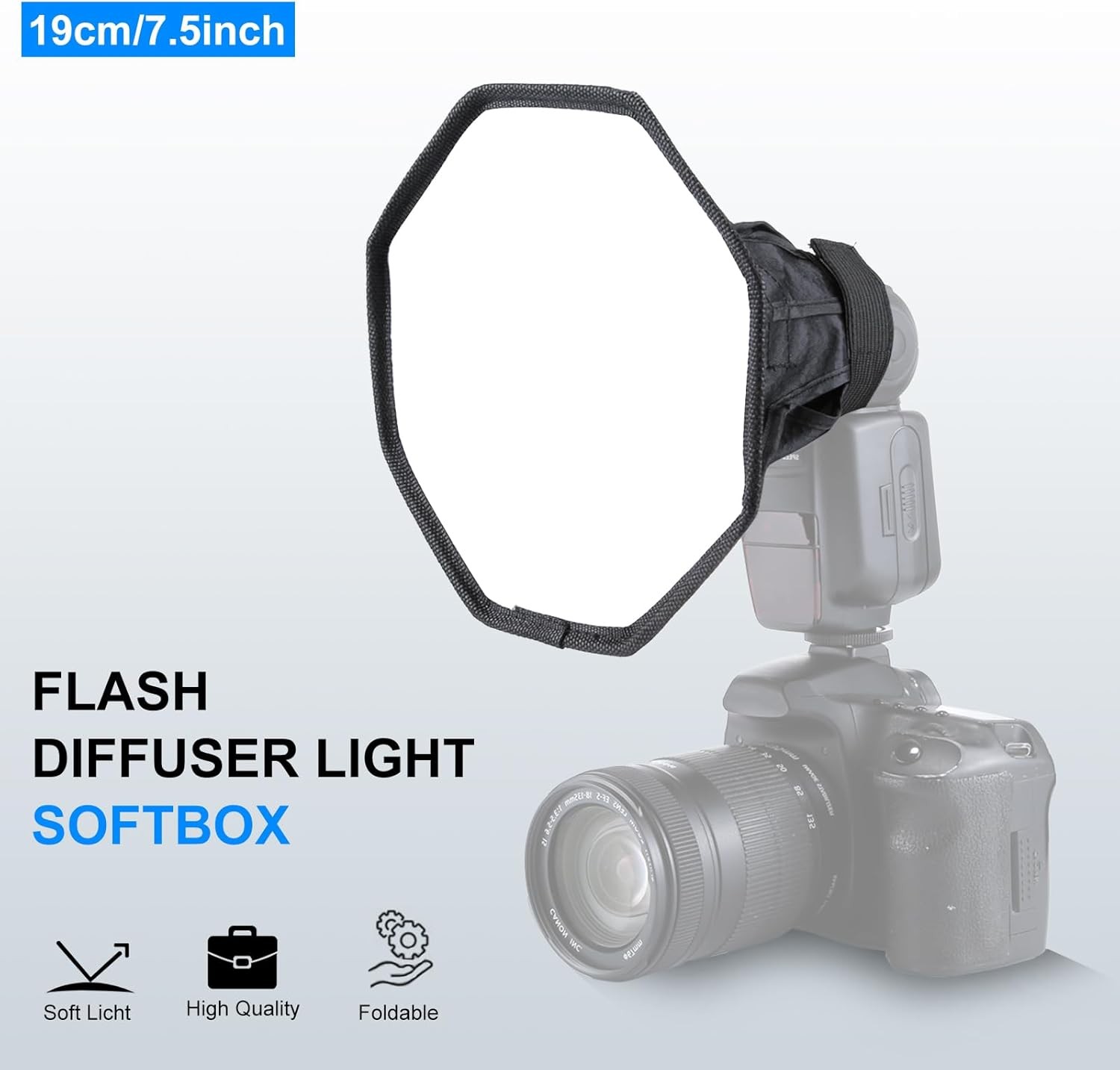 8 Inch Camera Flash Softbox Diffuser for Speedlight
