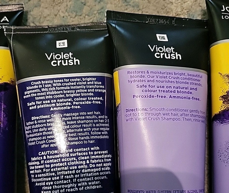 John Frieda Violet Crush For Blondes (8) Shampoo (2) Conditioner 8.3oz