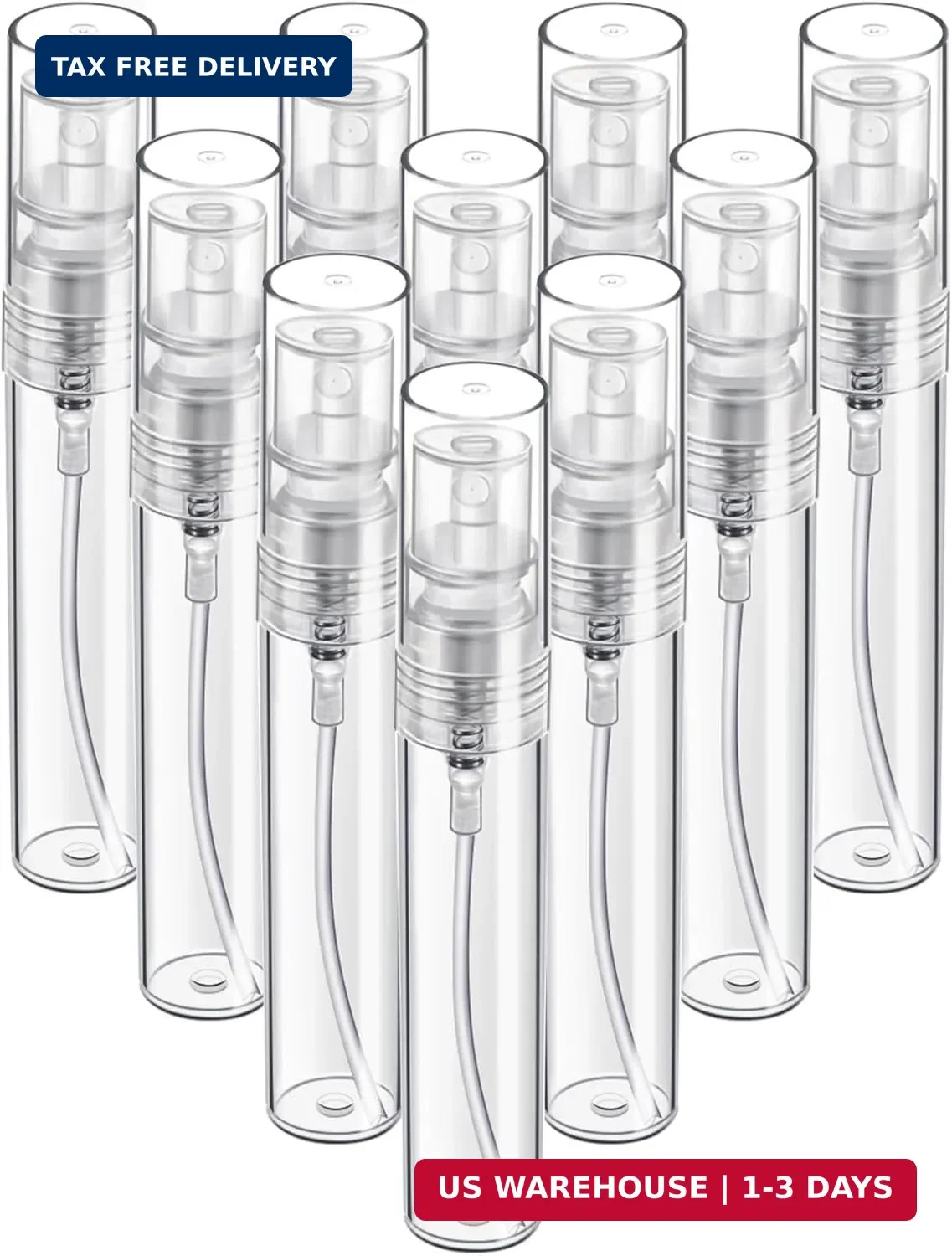Fandamei Mini Spray Bottle, 10 Pack 5ml Mini Plastic Spray Bottle Empty, Fine Mi