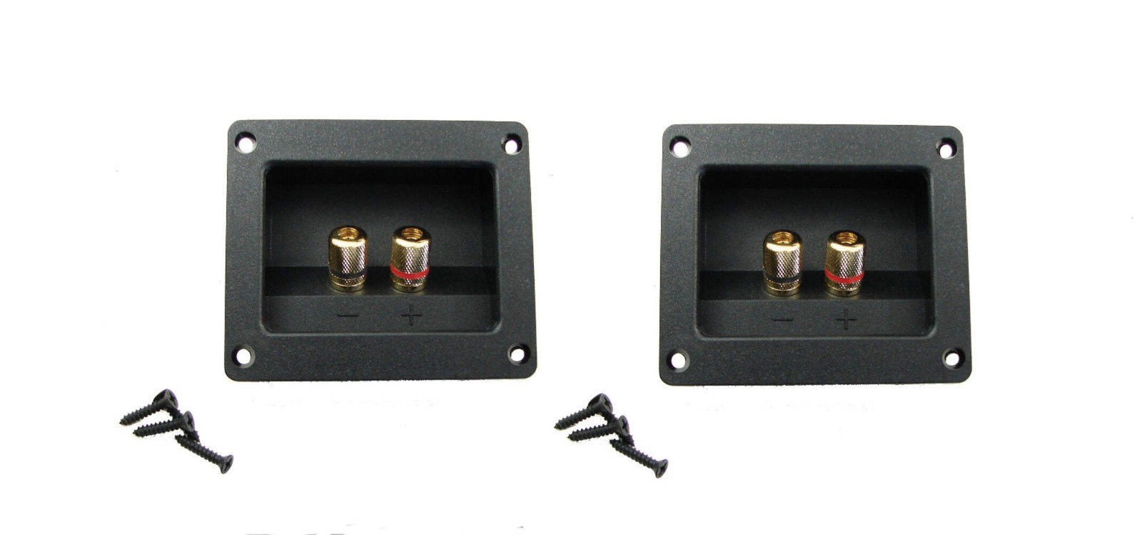 (2 PACK) GOLDWOOD SOUND RGT-3000 Gold Plated Binding Post Jack Dish w/Gasket