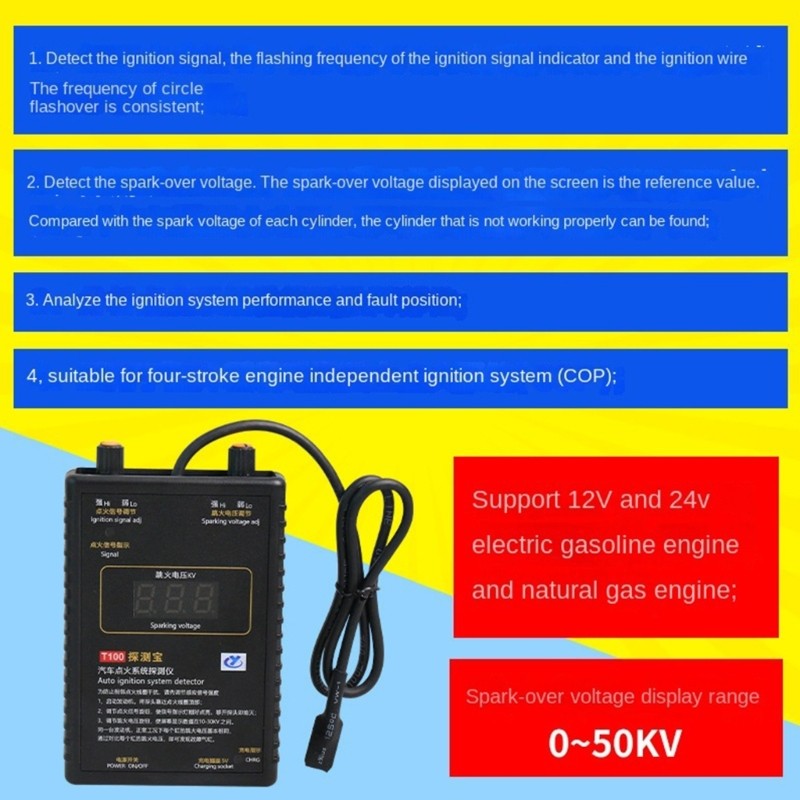 Ignition Systems Tester Car Engine Coils Diagnosis Tool Voltage Signal Detection