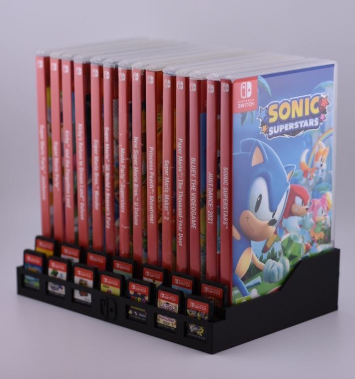 Nintendo Switch Game Storage Stand – Holds 14 Game Cases & 14 SD Cards Display