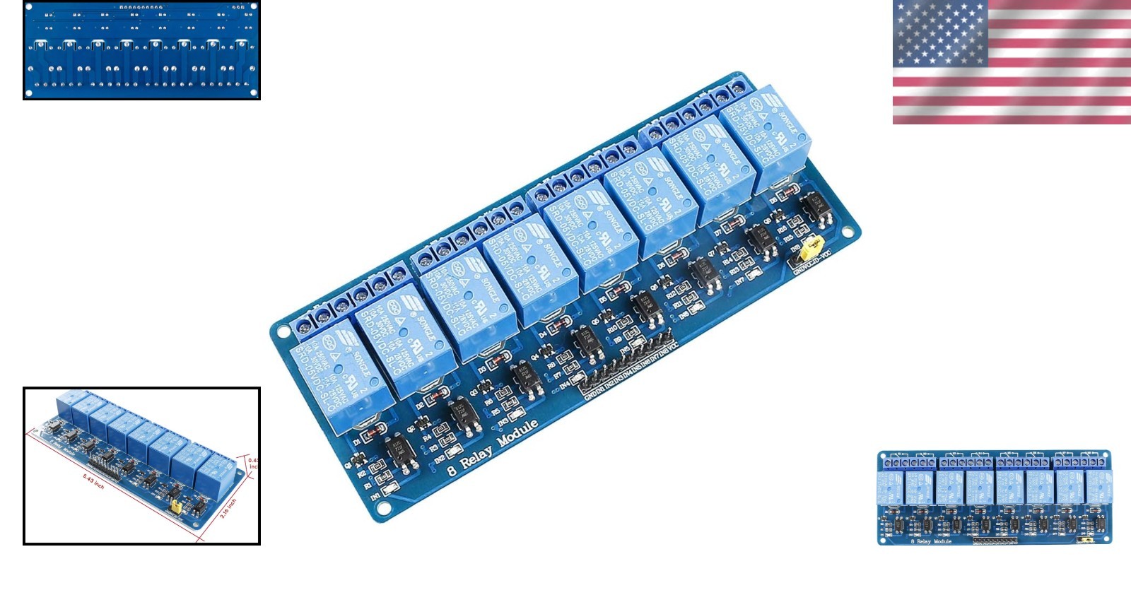 High-Current 8-Channel Relay Shield - Perfect for Arduino, Raspberry Pi Projects