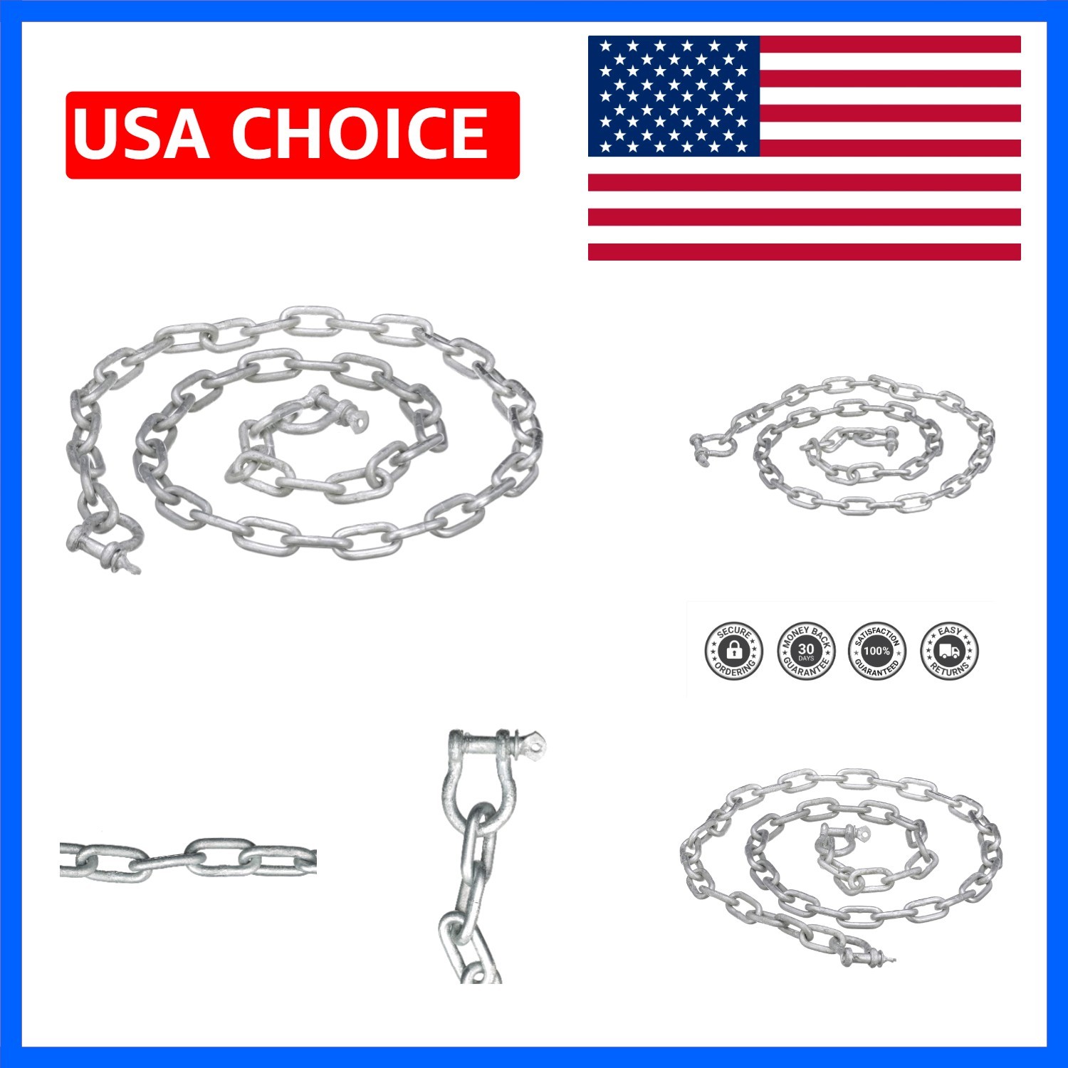 Galvanized Anchor Lead Chain