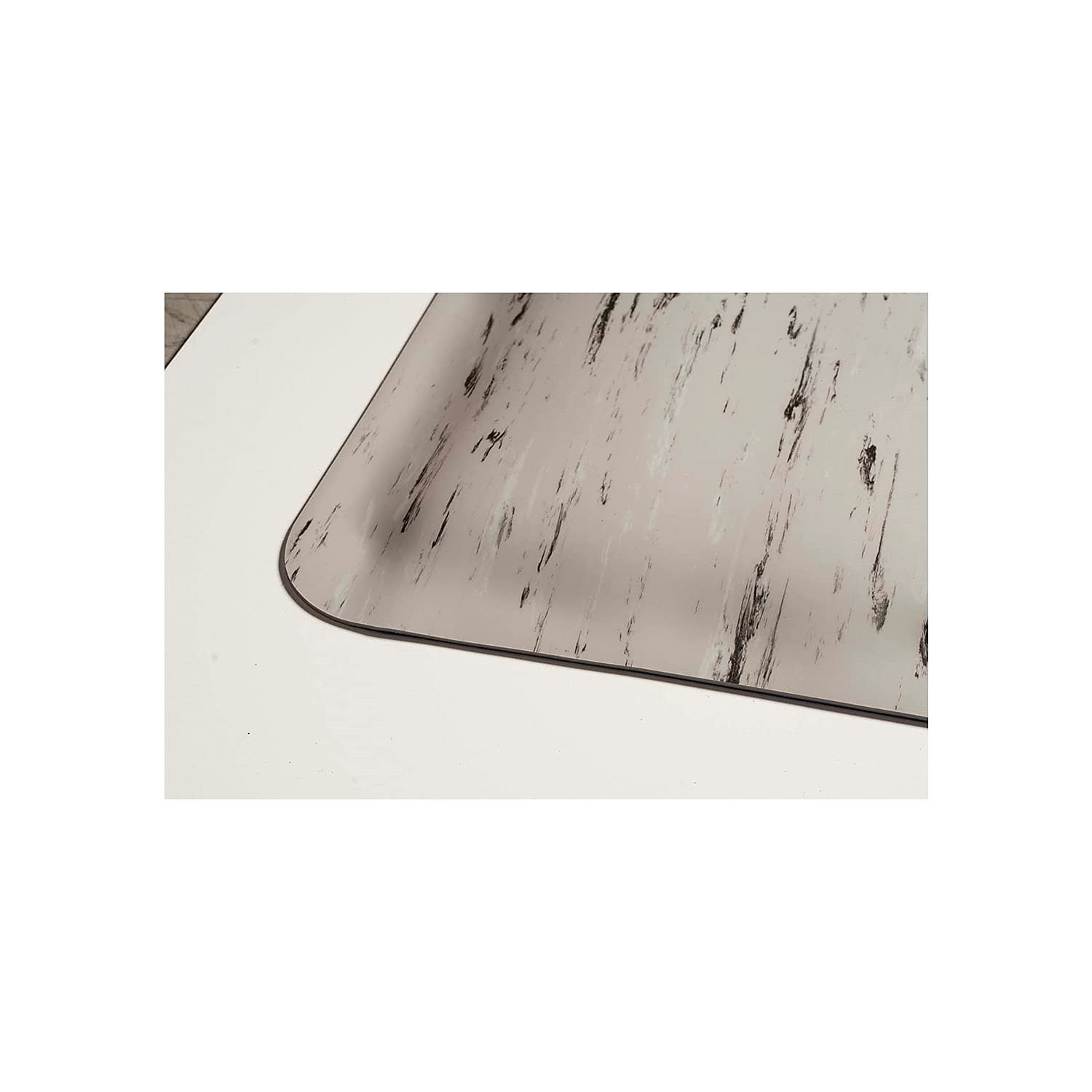 Cushion-Step Marbleized Rubber Mat Rectangular Gray Smooth Surface 36" x 72"