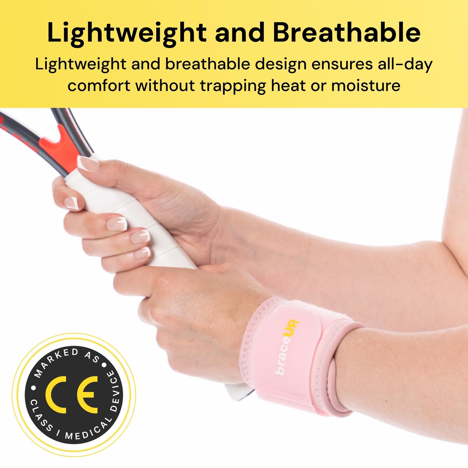 BraceUP Wrist Compression Brace - Wrist Wrap, Wrist Bands, Support for Tendon...