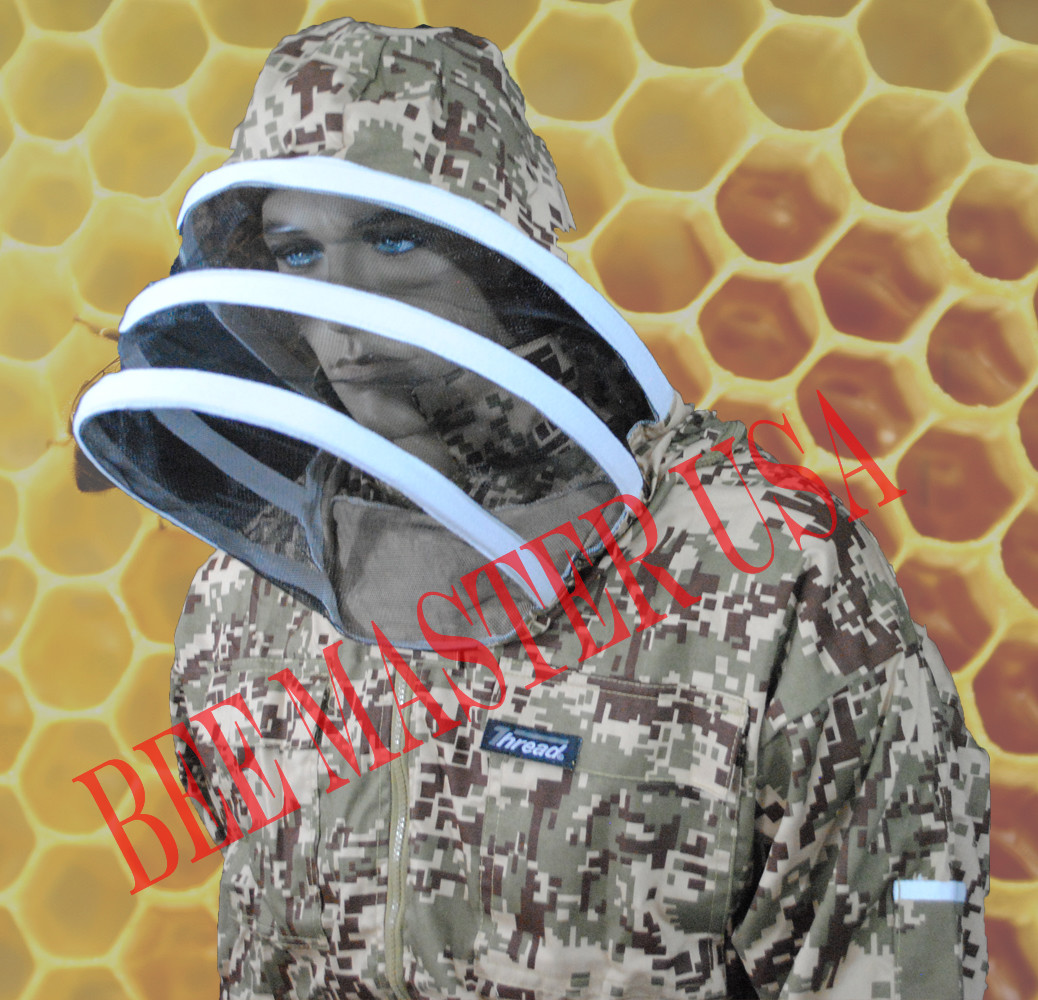 Pro's Choice Best Beekeeping Jacket Camouflage, with Free Gloves Thread(r)Brand