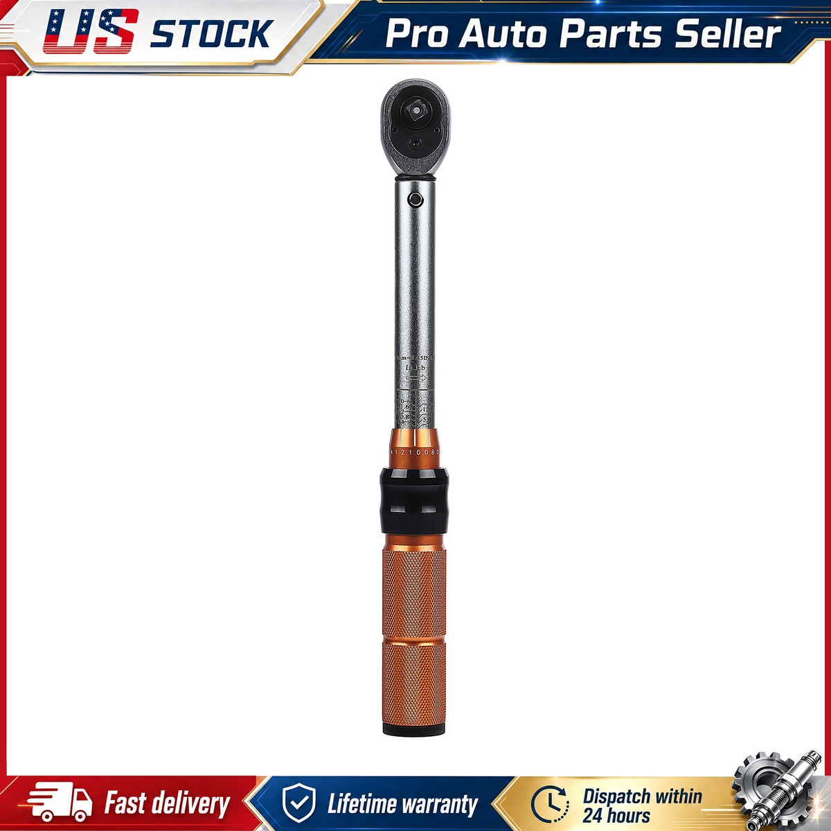 1/4" Drive Click Torque Wrench Snap Socket Ratcheting 1/4" 2-20Nm 17.7-177 INLB