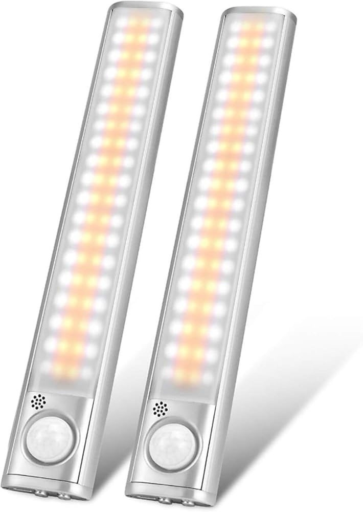 16 inch Under Cabinet Lighting, 2 Pack Rechargeable Motion Sensor Light Indoor