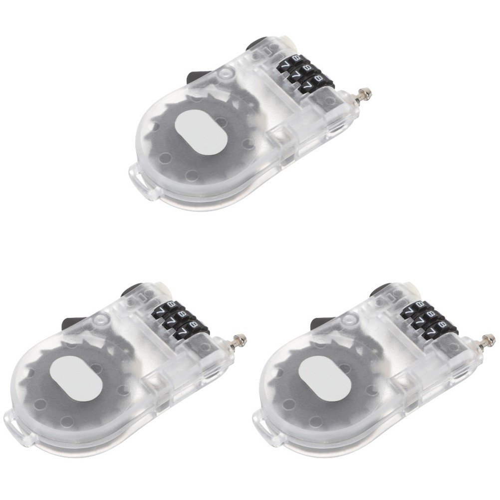 3 Pieces Anti Theft Handlebar Lock Snowboard for Public Rack Skis