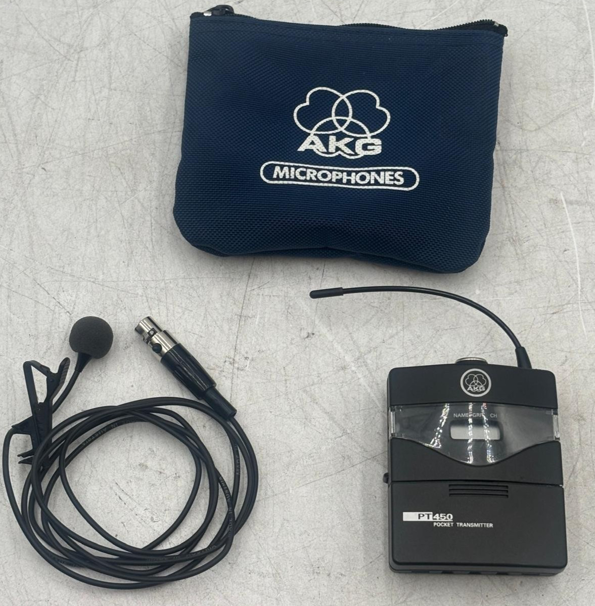 AKG PT450 Pocket Transmitter W/ Microphone and Carrying Bag