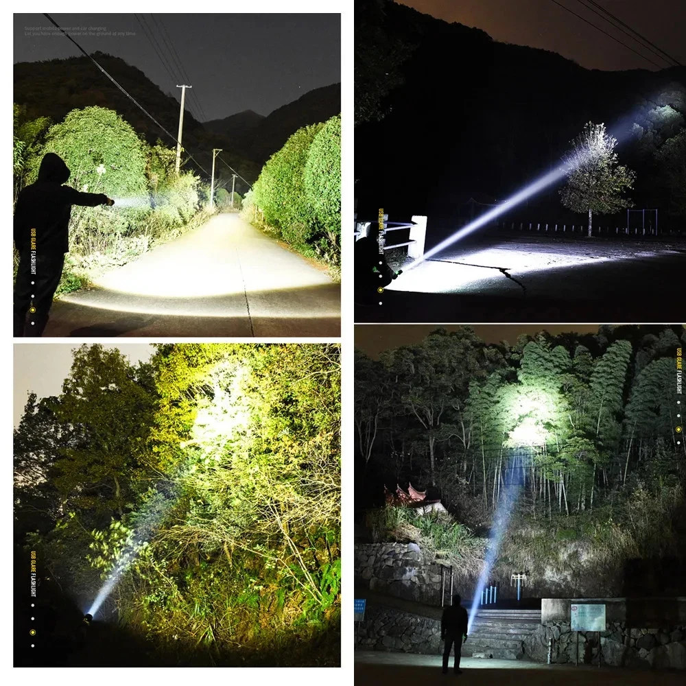 Super Bright LED Tactical P90 Flashlight Torch Rechargeable Battery Work Light