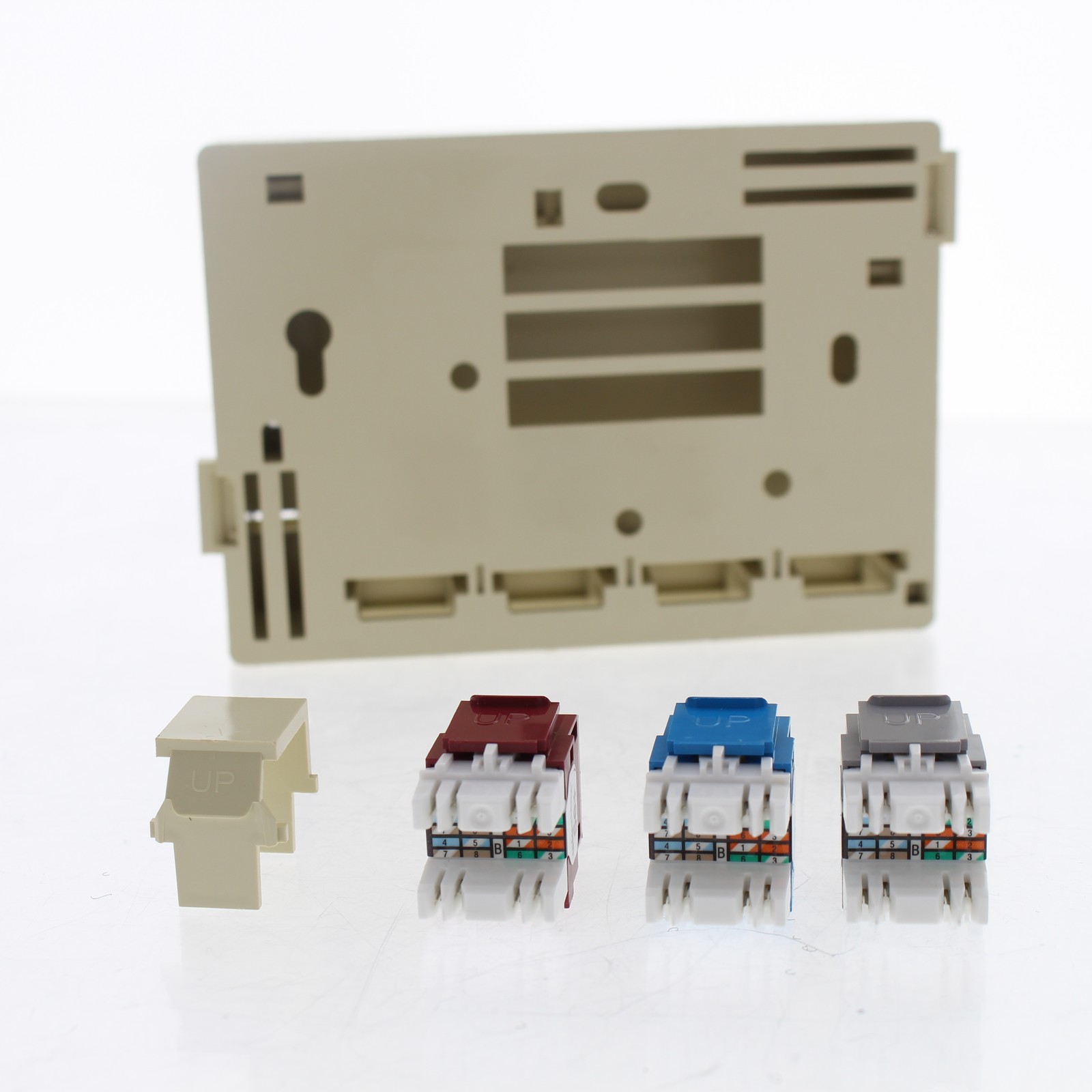 Leviton 5ESM4-4IP Ivory 4-Port Surface Mount Box
