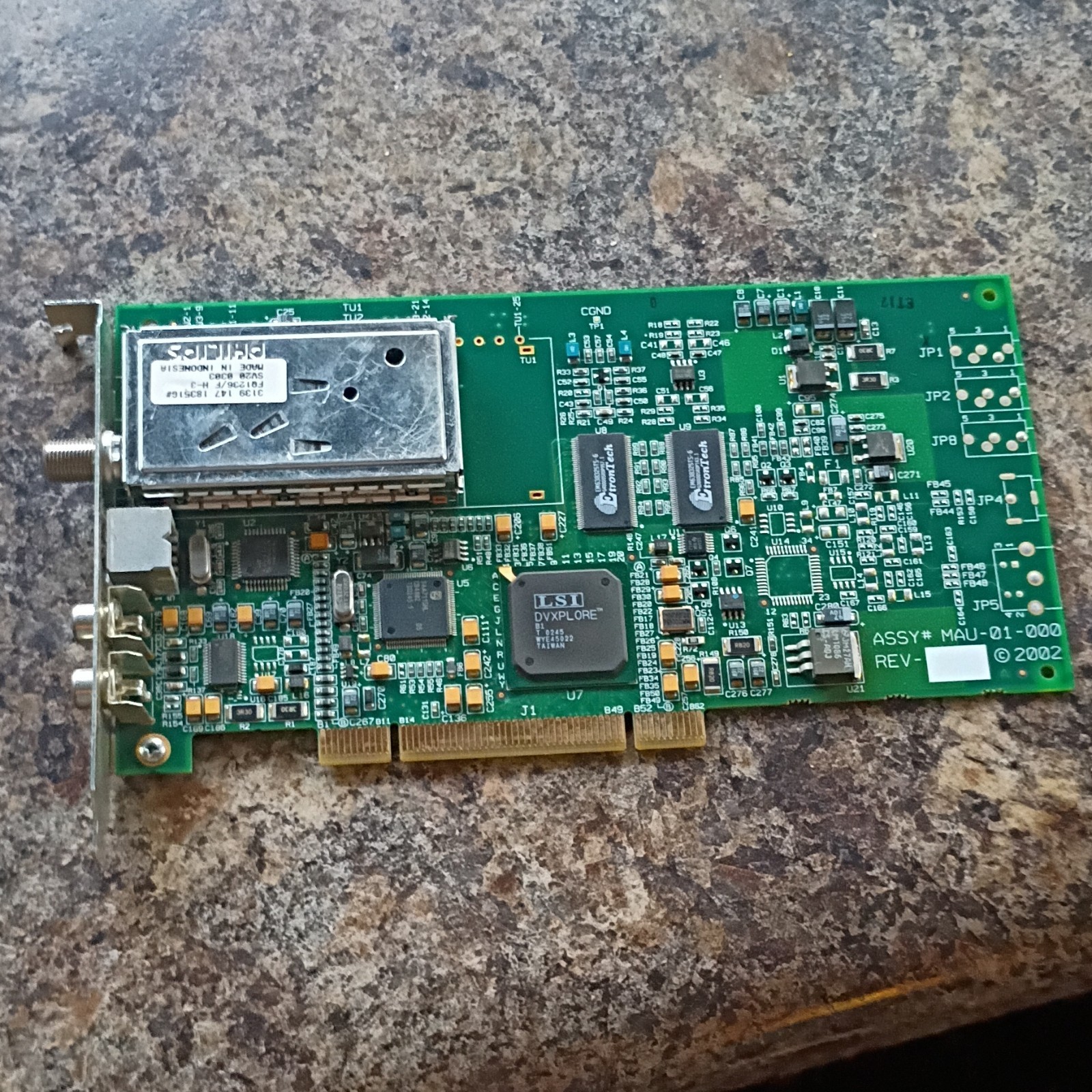 DVXPLORE PCI TV Tuner & Video Capture Card MAU-01-000 CATV/RF Coax F I/O