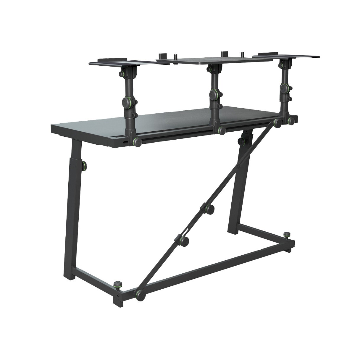 Gravity FDJT 01 DJ Studio Adjustable Desk w Flexible Loudspeaker & Laptop Tray